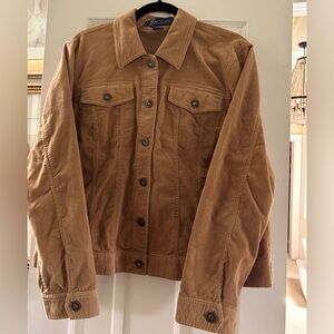 Baccine camel colored thin corduroy jean jacket size XL like new